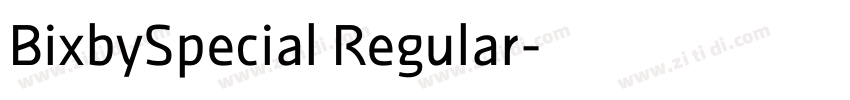 BixbySpecial Regular字体转换